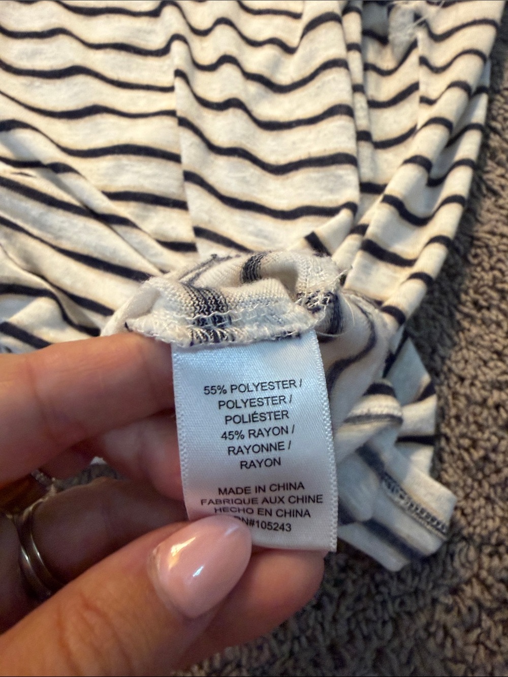 bobeau Black & White Striped Tie-Front Tank Top - Picture 4 of 8